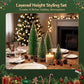 Christmas Table Decoration 4Pcs Mini Tree Set Frosted Party Decor
