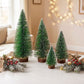 Christmas Table Decoration 4Pcs Mini Tree Set Frosted Party Decor