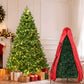 8ft 2.4m Pre-Lit Christmas Tree 1488 LED Green with Red Storage Bag