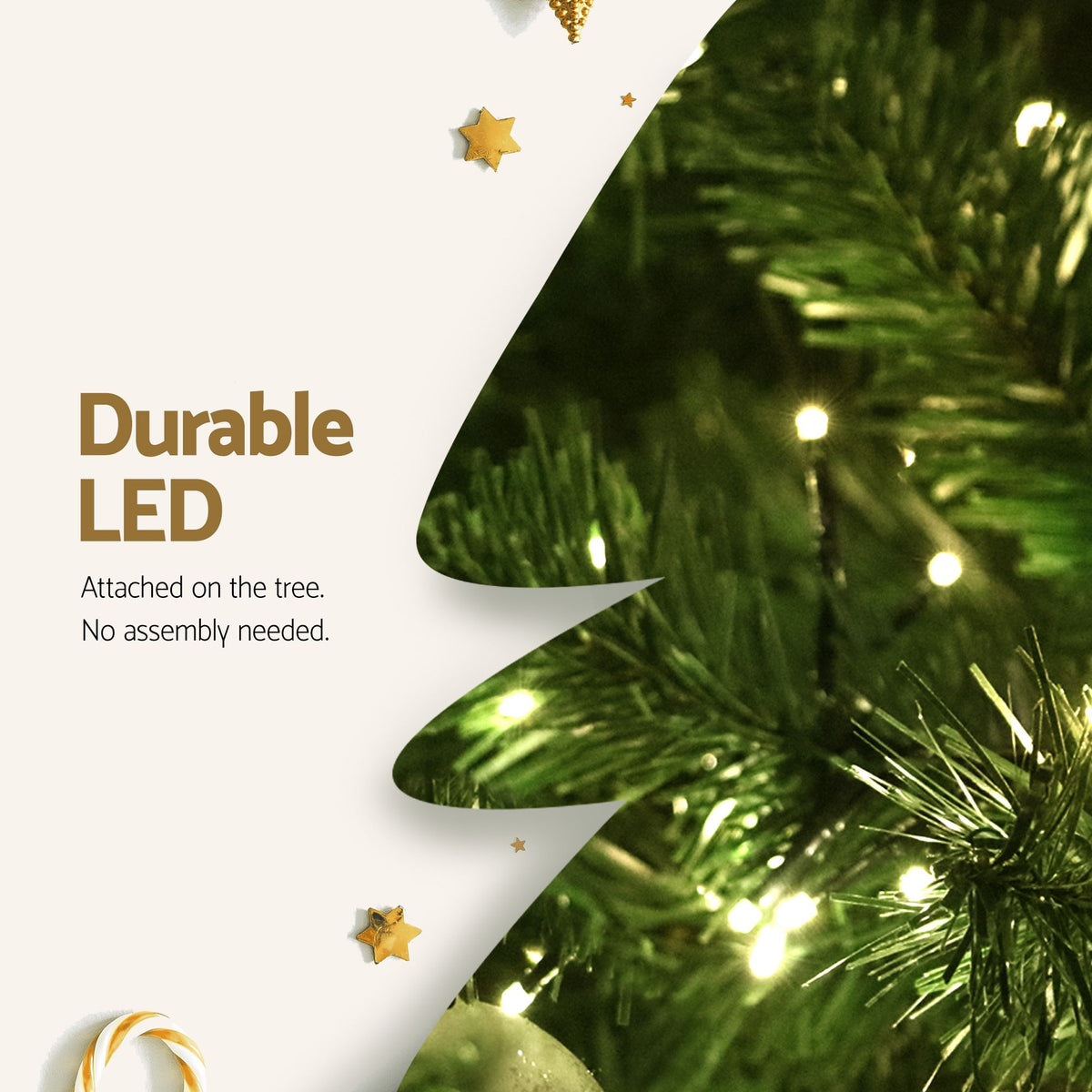 9ft 2.7m 1800 LED 1831 Tips Christmas Tree Xmas Tree Decorations 8 Light Modes