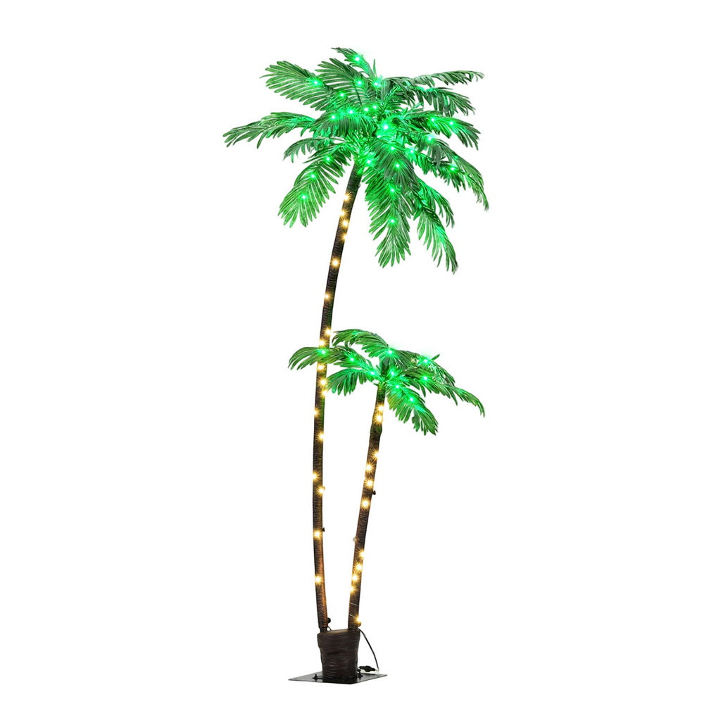 7ft 2.1m Christmas Tree LED Lighted Xmas Palm Trees Party Decorations