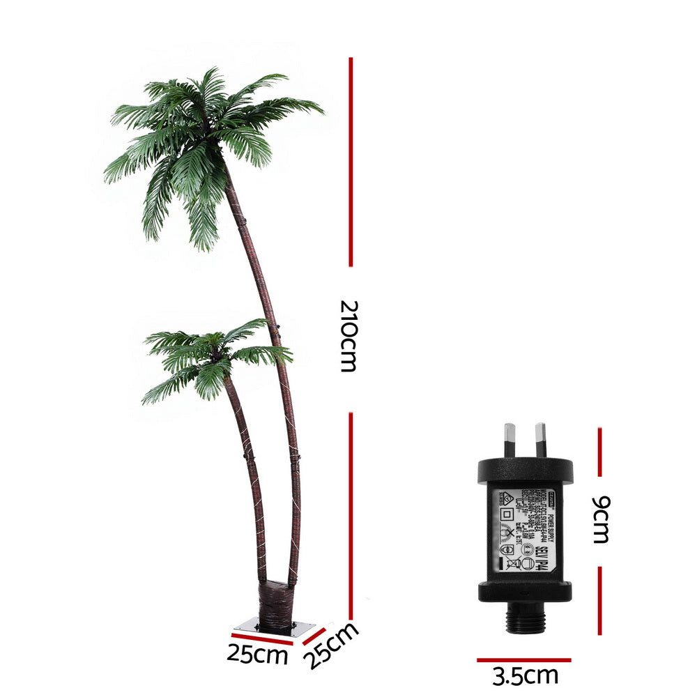 7ft 2.1m Christmas Tree LED Lighted Xmas Palm Trees Party Decorations