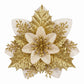 10Pcs Christmas Tree Flower Set Garland Wreath Poinsettia Decorations