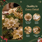 10Pcs Christmas Tree Flower Set Garland Wreath Poinsettia Decorations