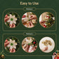 10Pcs Christmas Tree Flower Set Garland Wreath Poinsettia Decorations