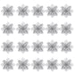 20Pcs Christmas Tree Flower Set Garland Wreath Poinsettia Decorations