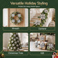 20Pcs Christmas Tree Flower Set Garland Wreath Poinsettia Decorations