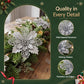 20Pcs Christmas Tree Flower Set Garland Wreath Poinsettia Decorations