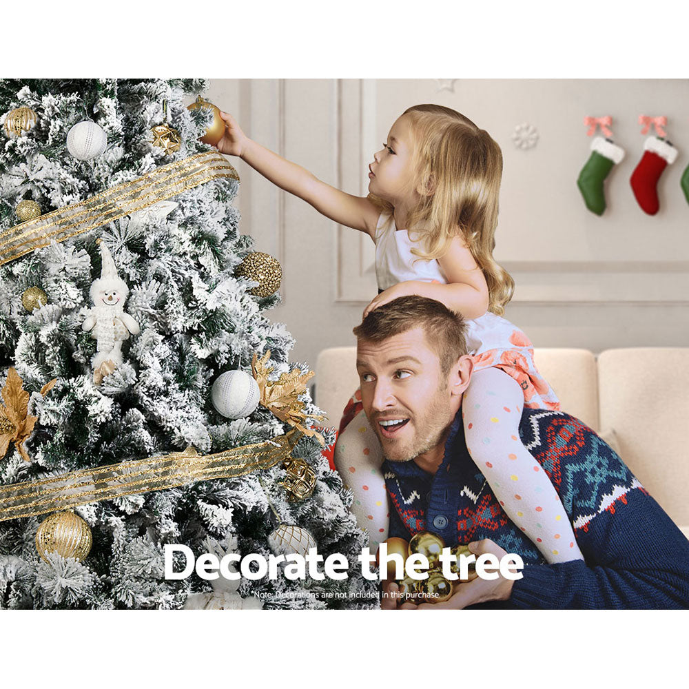 6ft 1.8m Christmas Tree Xmas Trees Decorations Snowy 758 Tips