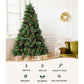 7ft 2.1m Christmas Tree with Pine Cones Red Berries Prelit LED Warm Lights