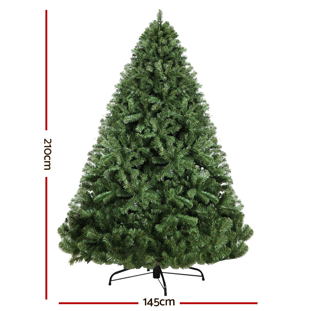 7ft 2.1m 1250 Tips Christmas Tree Xmas Tree Decorations Green