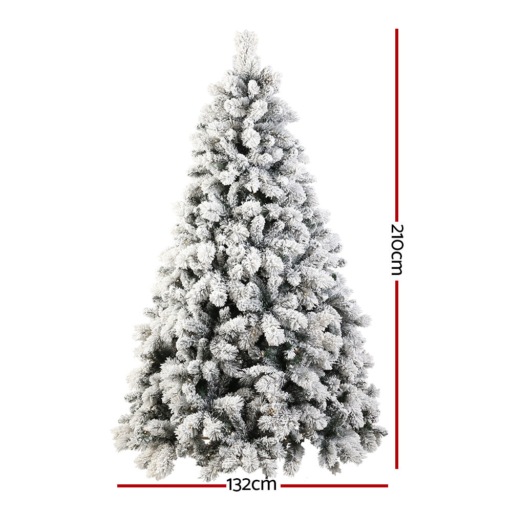 7ft 2.1m 500 Tips Christmas Tree xmas Tree Snowy Tips