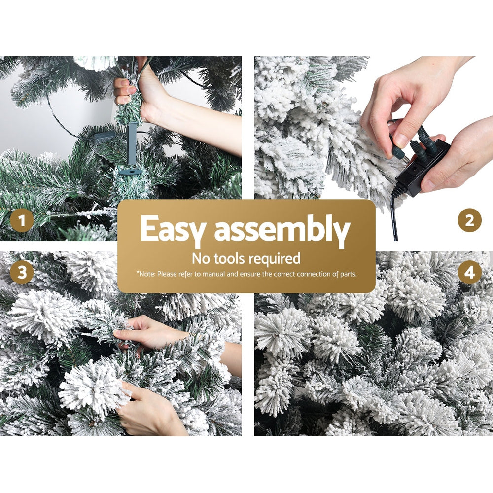 7ft 2.1m 500 Tips Christmas Tree xmas Tree Snowy Tips