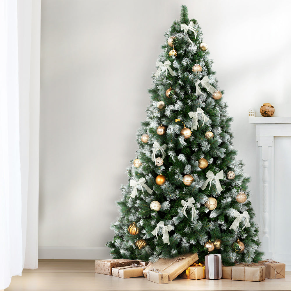 9ft 2.7m 2.7M Christmas Tree with Pine Needle Snowy Xmas Tree 1765 Tips