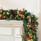 1.8M Christmas Garland Pre-lit LED Pine Cones Berries Xmas Decor