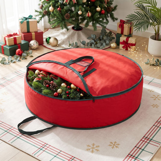 Christmas Garland Wreath Storage Bag Baubles Ornaments Container