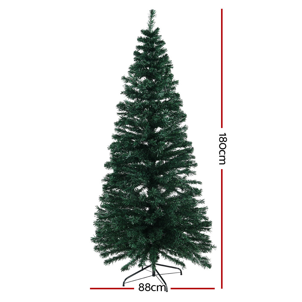 6ft 1.8m 300 Tips Christmas Tree Optic Fibre Xmas tree - Warm White