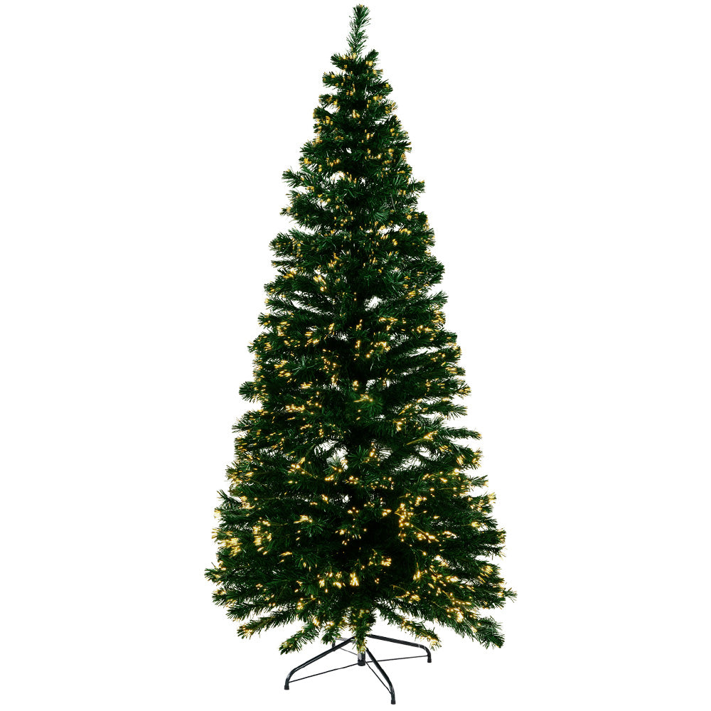6ft 1.8m 300 Tips Christmas Tree Optic Fibre Xmas tree - Warm White