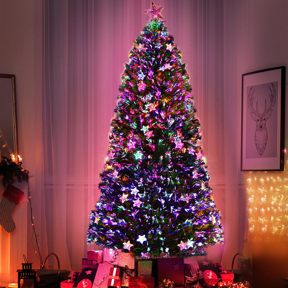 8ft 2.4m Christmas Tree Optic Fibre LED Xmas tree Multi Colour