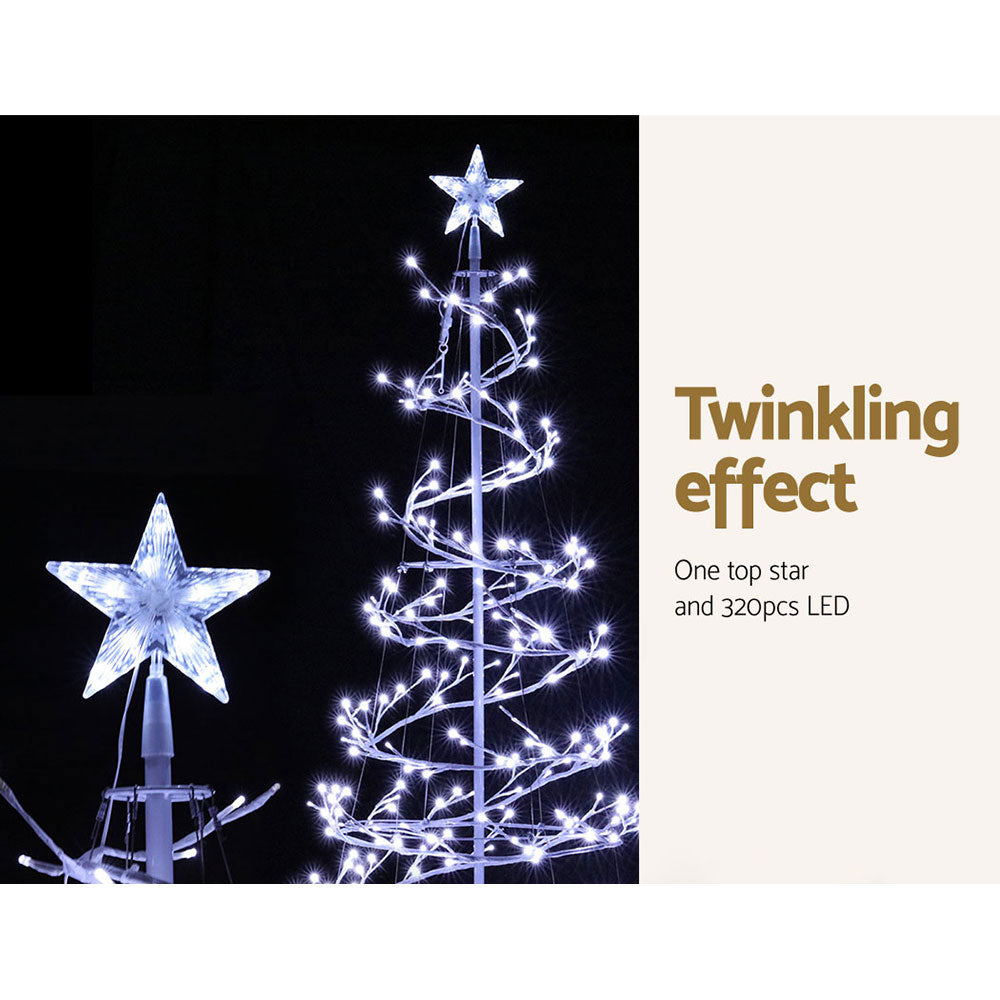 6ft 1.8m Christmas Tree LED Xmas Decoration Cold White Lights