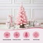 2ft 60cm Flocked Pink Christmas Tree Mini Tabletop Xmas Tree