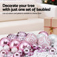 33pcs Christmas Tree Decorations Set Baubles Ornaments Party Pink