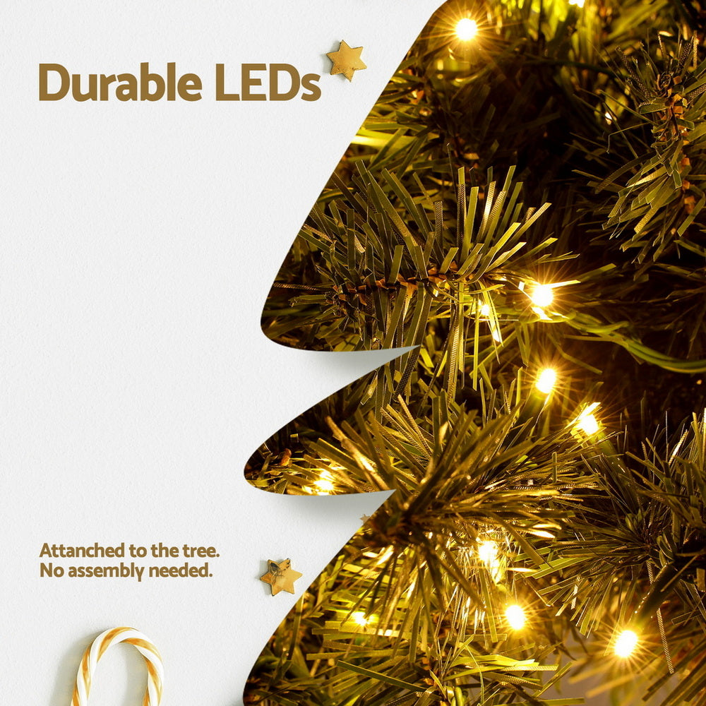 6ft 1.8m Christmas Tree 3-in-1 LED Xmas Palm Tree Party Decor