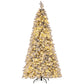 7ft 2.1m 350 LED 860 Tips Christmas Tree Flocking Pencil Tree LED Xmas White