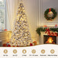 7ft 2.1m 350 LED 860 Tips Christmas Tree Flocking Pencil Tree LED Xmas White
