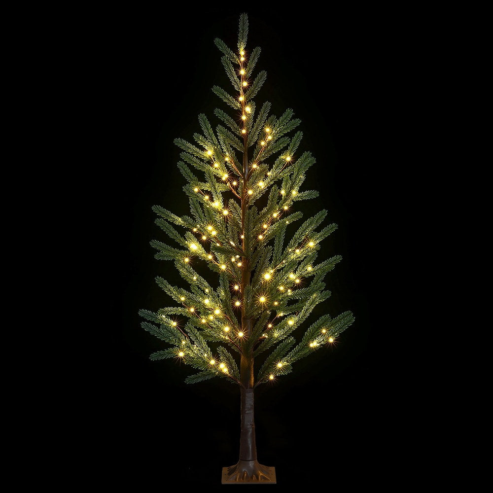 6ft 1.8m Christmas Tree Pre-lit LED Xmas Tree 8 Modes Party Decoration