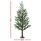 6ft 1.8m Christmas Tree Pre-lit LED Xmas Tree 8 Modes Party Decoration
