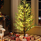 6ft 1.8m Christmas Tree Pre-lit LED Xmas Tree 8 Modes Party Decoration