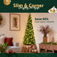 6ft 1.8m Pre-Lit Christmas Tree Slim Pencil Xmas Tree Corner Tree