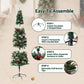 7ft 2.1m Artificial Slim Christmas Tree Pine Cone Berry Decor Corner