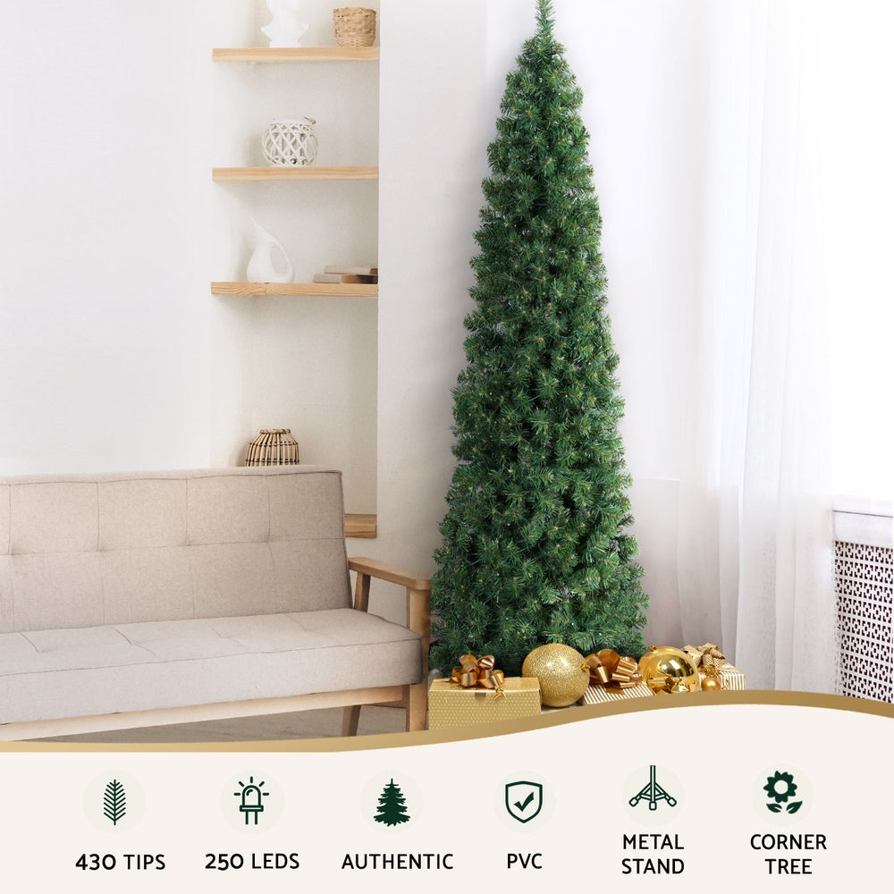 7ft 2.1m 430 Tips Christmas Tree Corner Xmas Tree Party Decorations