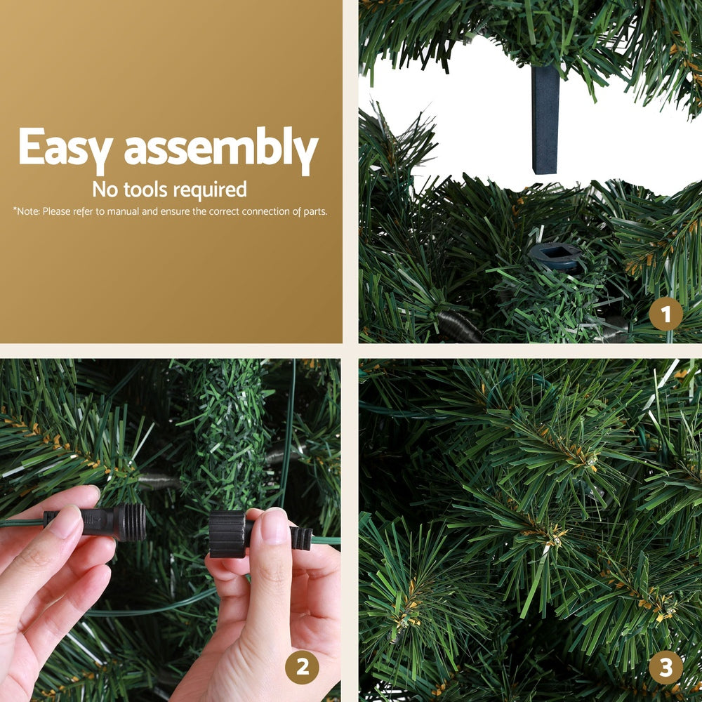 7ft 2.1m 430 Tips Christmas Tree Corner Xmas Tree Party Decorations
