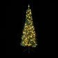 8ft 2.4m Pre-Lit Christmas Tree Slim Pencil Xmas Tree Corner Tree