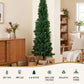8ft 2.4m Pre-Lit Christmas Tree Slim Pencil Xmas Tree Corner Tree