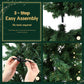 8ft 2.4m Pre-Lit Christmas Tree Slim Pencil Xmas Tree Corner Tree