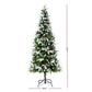 6.2ft 1.9m 280 LED 680 Tips Christmas Tree Pine Cones Flocking Xmas Tree