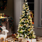 6.2ft 1.9m 280 LED 680 Tips Christmas Tree Pine Cones Flocking Xmas Tree
