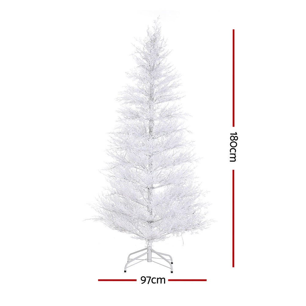6ft 1.8m 200 LED 622 Tips Christmas Tree 8 Modes Adjustable Multi Color Light Snowy