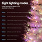 6ft 1.8m 200 LED 622 Tips Christmas Tree 8 Modes Adjustable Multi Color Light Snowy