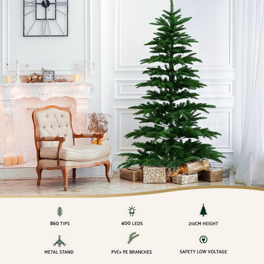 7ft 2.1m 400 LED 860 Tips Christmas Tree LED Sparse Xmas Tree Party Decoration