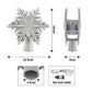 Christmas Tree Topper Lighted 360° Rotating Snowflake Projector Silver Glitter
