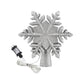 Christmas Tree Topper Lighted 360° Rotating Snowflake Projector Silver Glitter