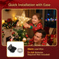 3D Christmas Tree Topper Star 20 Warm LED Lights Gold Glitter