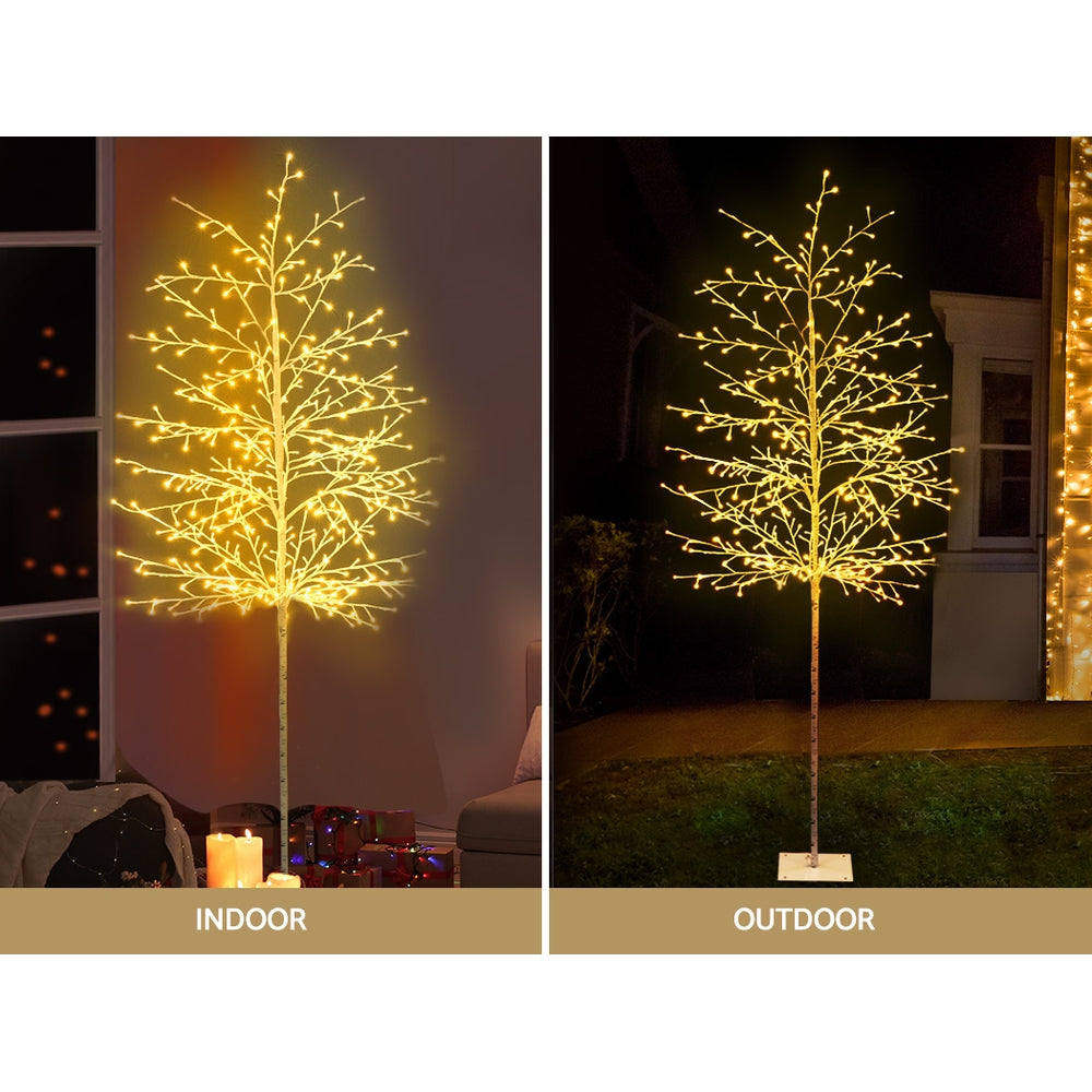 7ft 2.1m 480 LED Christmas Trees Warm White