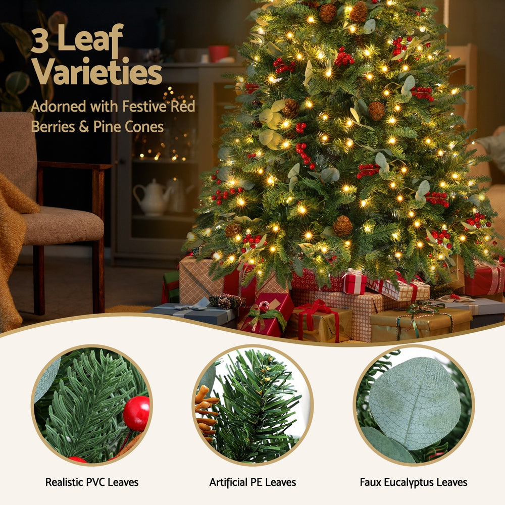 5ft 1.5m 160 LED 355 Tips Christmas Tree Xmas Tree Party Decorations