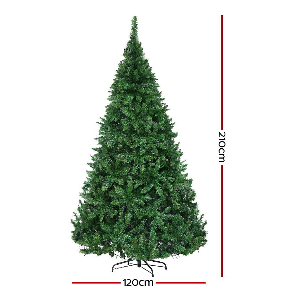 7ft 2.1m Christmas Tree Xmas Tree Decorations 1134 LEDs 8 Light Mode